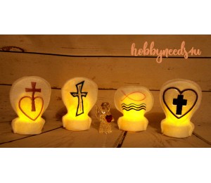 Stickmuster ITH - Teelichthüllen christliche Motive